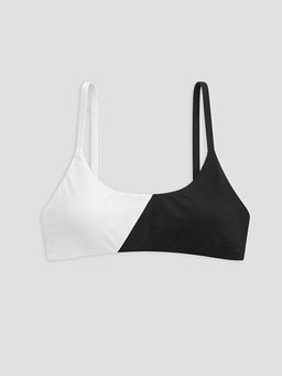 Renk Bloklu Kad?n ??kar?labilir Pedli Bikini ?st