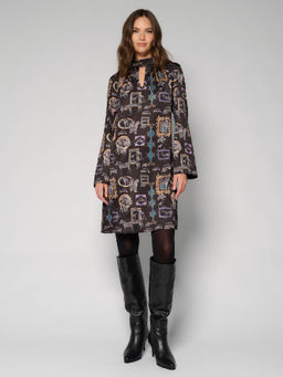 Платье женское 12411-35146 multicolor-black