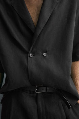 100% LINEN KIMONO SHIRT - Zara фото 6