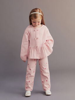 Fiyonk Detayl? M?slin K?z ?ocuk G?mlek