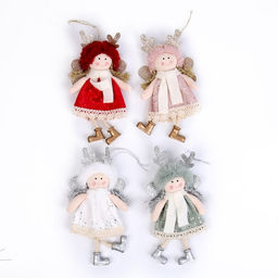 Новогодняя подвеска Куколка 8,5 3,5 16,5 см, МИКС - Simaland фото 5