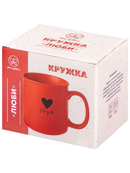 Кружка 550 мл 14*10*11см Люби, красная - Elan gallery фото 5