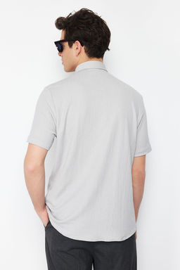 TRENDYOL MAN Haki Regular Fit K?sa Kol Yazl?k Dokulu Burumcuk Orme Gomlek TMNSS23GO00055 - Trendyolmilla фото 43