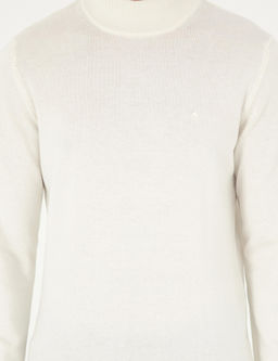 Ekru Slim Fit Yar_m Bal_k__ Yaka Basic Triko Kazak - Pierre cardin фото 6