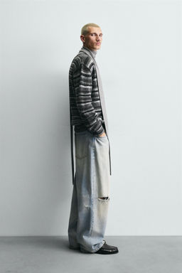 STRIPED JACQUARD CARDIGAN - Zara фото 4