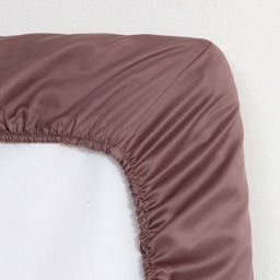 Простыня на резинке Twilight Mauve 180х200х25 см, 100% хлопок, мако-сатин, 114г/м2 - Этель фото 3