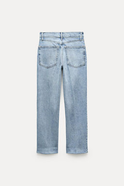 ZW COLLECTION BOOTCUT HIGH-WAIST CROPPED JEANS - Zara фото 9