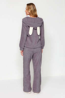 Fume Wellsoft Kapuson Kulak Detayl? K?sl?k Orme Pijama Tak?m? THMAW24PT00030 - Trendyolmilla фото 7