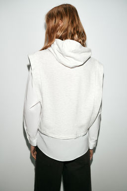 HOODED SHIRT WITH CONTRASTING HOODIE - Zara фото 4