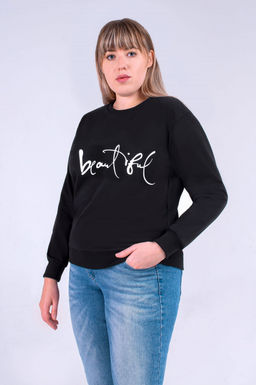 Арт. 13101 Толстовка женская 50-58 (5 шт) Цвет:черный