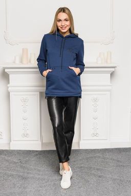 Худи из футера 3-хн Нью-Йорк королевский синий - Амадэль фото 7