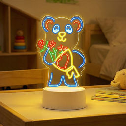 Набор для творчества  "Доска для рисования-светильник Мишка" в коробке