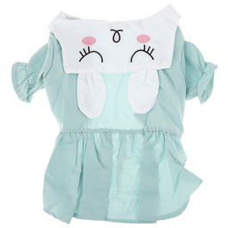 Пэт тойс (Pet toys) Одежда для собаки Платье Зайка с принтом, с вышивкой, на кнопках р-р L, длина спинки 35см/обхват груди 44см/обхват шеи 34см, цвет-мятный, 100% полиэстер (Китай) - Домашняя Мода фото 6