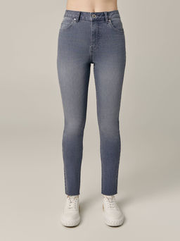 CONTE CON-669 Джинсы skinny с высокой посадкой и эффектом потертости grey - Conte elegant фото 5