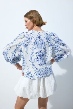Blusa en mezcla de lino - H&m фото 13