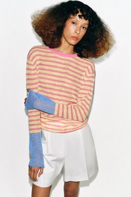 JERSEY PUNTO RAYAS / Rosa pastel - Zara фото 2