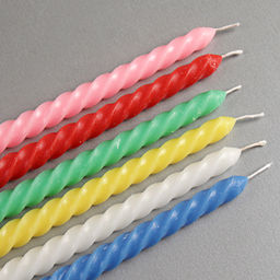 Свеча стержень 12 штук 20 см витая / GL-12 /уп 72/разноцветные - ГалеонТрейд фото 3