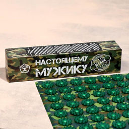 Аппликатор Кузнецова - Настоящему мужику, 70 колючек, плёнка, 23?32 см, зелёный