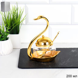 Сахарница Лебедь с ложкой / SWG-991 /уп 60/