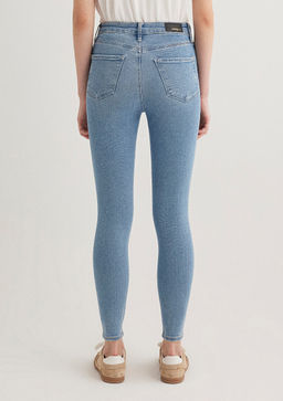 Serenay Gold Shape Puslu ?ndigo Mavisi Jean Pantolon  фото 5