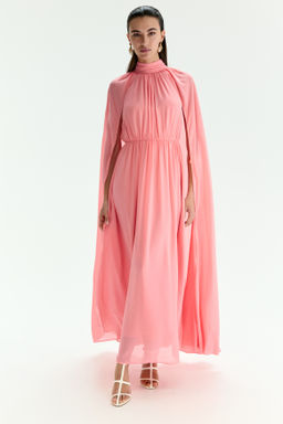 Vestido drapeado con capa decorativa - H&m фото 2