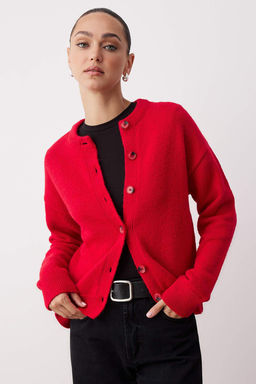 K?rm?z? Yumusak Dokulu Basic Triko H?rka TWOAW26HI00097 - Trendyolmilla фото 2