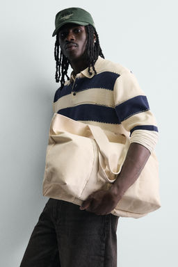 POLO PUNTO RAYAS IRREGULARES / Marino