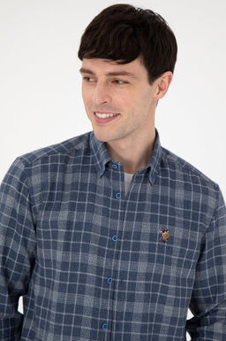 Мужская темно-синяя рубашка с длинным рукавом Неожиданная скидка в корзине - U.s. polo assn фото 2