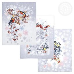 Полотенце 50*60 см. Морозко рогожка хлопок 100% - Лен поволжья фото 2