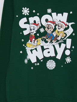 Bisiklet Yaka Paw Patrol Bask?l? Y?lba?? Temal? Uzun Kollu Erkek ?ocuk Triko Kazak - Waikiki фото 2