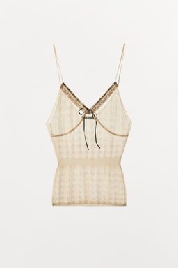 CONTRAST BOW KNIT TOP - Zara фото 4