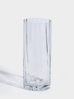 Ваза для цветов «Джетон» классик, 25×10 см, стекло, прозрачная