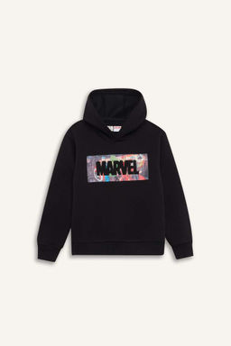 Толстая толстовка с капюшоном Marvel Avengers для мальчиков - Defacto фото 7