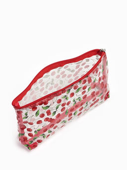 Косметичка ПВХ Вишня 25*5*15, отд на молнии, прозрачный