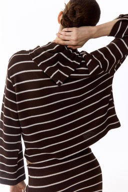 Top en punto acanalado con pa?uelo - H&m фото 6