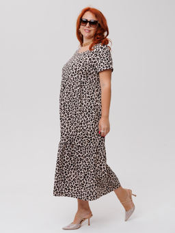 Трикотажное платье леопард КП-02 (12)