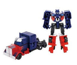 Цена за 2 шт. УЦЕНКА. Робот - трансформер (101) "Грузовик сине-красный", в пакете