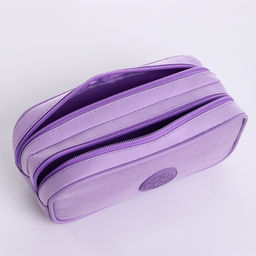 Косметичка-пенал на молнии с отделами, Звезда, сиреневая - Simaland фото 3