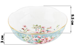 Розетка д/варенья 2 пр. 9,5*9,5*3 см 120 мл Яблоневый цвет на голубом NEW BONE CHINA - Elan gallery фото 13