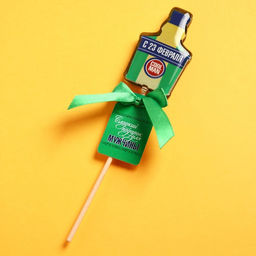 Леденец с печатью на палочке 23 февраля, вкус: мохито, 28 г. (18+) - Simaland фото 2