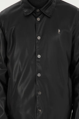 Мужская черная кожаная куртка Неожиданная скидка в корзине - U.s. polo assn фото 7