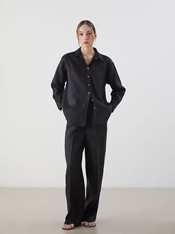 Oversize %100 Keten Kad?n G?mlek