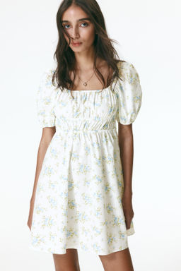 Vestido de popelina con mangas abullonadas - H&m фото 7