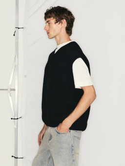 Вязаный жилет из 100% хлопка  / Zarina  фото 5