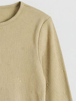 Bisiklet Yaka Desenli K?z ?ocuk Ti??rt