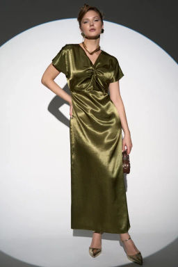 Платье Иола (олива) - Эльза фото 7