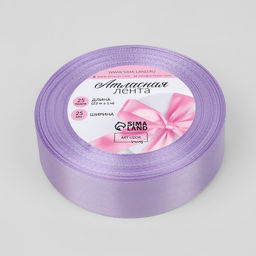 Лента атласная, 25 мм, 23±1 м, нежно-сиреневая №44