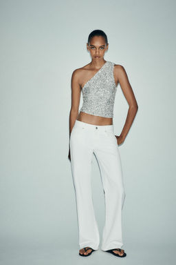 ASYMMETRIC SEQUIN TOP - Zara фото 9
