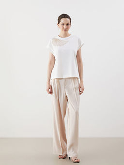 Bisiklet Yaka Nak??l? Kad?n Ti??rt