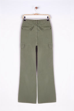 Haki Kargo Cep Kapak Detayl? Yuksek Bel Wide Leg Jeans TWOSS25JE00030 - Trendyolmilla фото 8